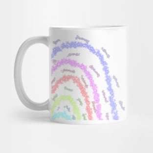 Colorful sparkle glitter rainbow art Mug